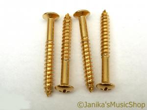 4GUITAR NECK PLATE SCREWS GOLD